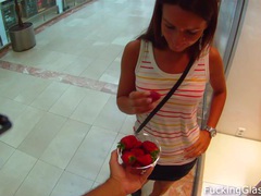 UhBabe presents: Sweet strawberry fuck in a wc