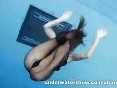 UhBabe presents: Zuzanna is swimming in pantyhose in the pool