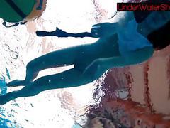 UhBabe presents: Perfect shaved teen in the pool