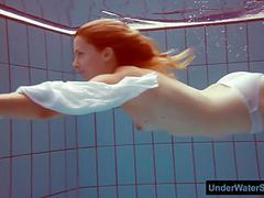 UhBabe presents: Redhead in a white dress and sexy bikini