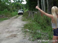 UhBabe presents: Petite blonde teen brutally fucked and facialized in a van