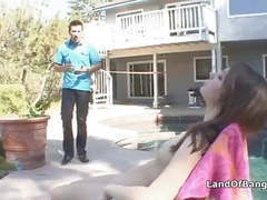 UhBabe presents: Sunbathing teen fucked by not step dad