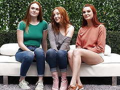 UhBabe presents: 3 redheads and one lucky ass guy