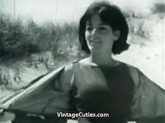 UhBabe presents: Nudist girl's day on a beach (1960s vintage)