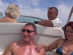 UhBabe presents: Hot ass blondie britney drops her clothes for sex on the boat, Group Sex, Hardcore, Outdoor, Reality, Yacht, Foursome, Bikini