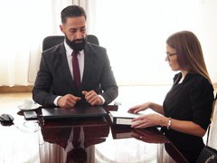 UhBabe presents: Erotic fucking in the office with gorgeous secretary eveline dellai