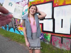 UhBabe presents: Hardcore fucking outdoors with small tits stranger mina k. hd