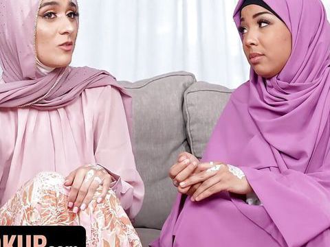 UhBabe presents: Hijab wearing step sisters malina melendez and aubry babcock fuck their step brother - hijab hookup