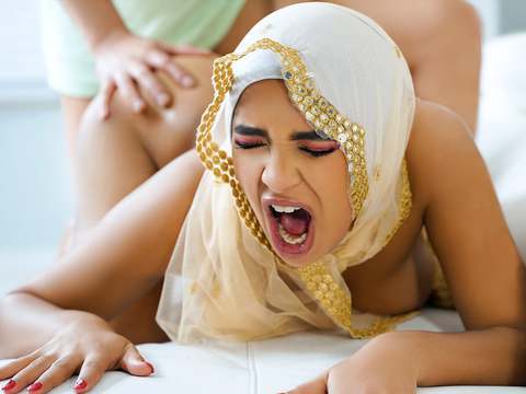 UhBabe presents: Muslim cutie with juicy tits babi star bends over and takes fat cock in her ass - hijab hookup