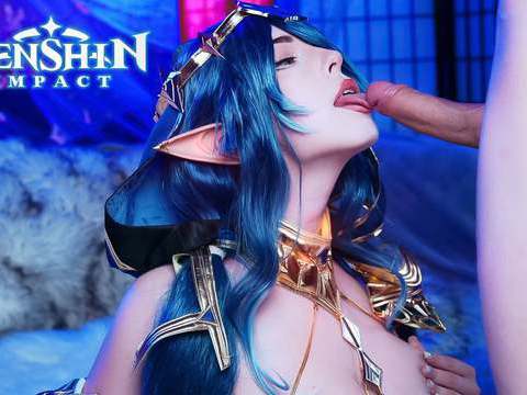 UhBabe presents: Genshin impact. layla swallows a big cock down her throat - mollyredwolf