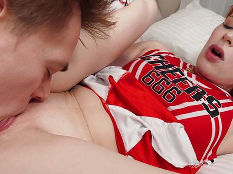 UhBabe presents: Redhead cheerleader bringing steamy fantasies to life together with her bf