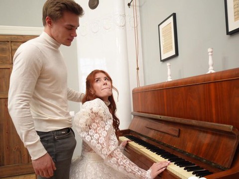 UhBabe presents: Redhead pianist goes nuts for my hard dick after practice