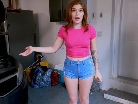 UhBabe presents: Redhead katerina deville with hot ass sucking a dick - hd