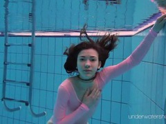 UhBabe presents: Leggy girl goes swimming in her leotard