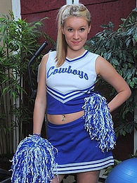UhBabe presents: Cheerleader Kristi Kay drops pompoms and gets naked