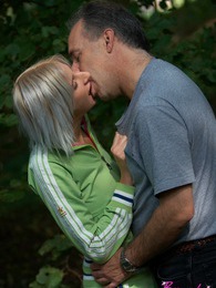 UhBabe presents: Hot innocent girl fucked outdoors in the forest hardcore