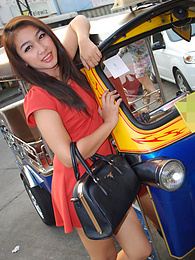 UhBabe presents: Stunning Thai babe in heels getting drilled by white cock