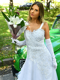 UhBabe presents: Naughty bride Rebecca Volpetti takes a photographer assistant's stiff dick