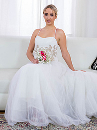 UhBabe presents: Blonde bride Anna Khara has sex with the groom and a photographer at once