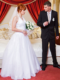 UhBabe presents: Redhead Czech bride Lucy Bell getting double fucked on her wedding day