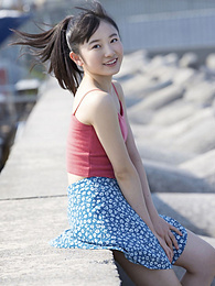 UhBabe presents: Asian teen Chisaki Morito demonstrates her tiny tits and demonstrates her exposed body outdoors